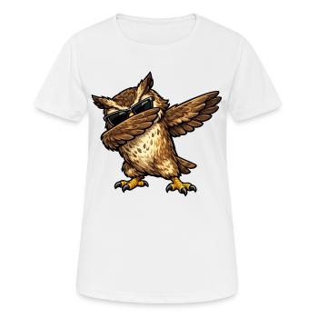 Dabbing Eagle Owl - Women's Breathable T-Shirt - white - Front - AI Model Female 172 dark (172cm)