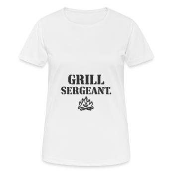 Grill Sergeant - Women's Breathable T-Shirt - white - Front - AI Model Female 172 dark (172cm)