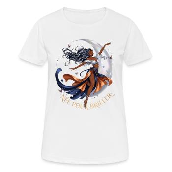 Née pour briller : La Danse du bien-être - T-shirt respirant Femme - blanc - Devant - AI Model Female 172 dark (172cm)