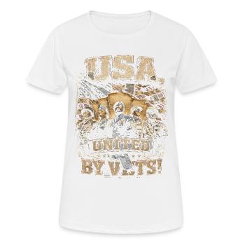 Veterans Day Für Demokraten USA United By Vets! - Frauen T-Shirt atmungsaktiv - Weiß - Vorne - AI Model Female 172 dark (172cm)
