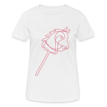 Montage amateur | Équitation | Sports | Don - T-shirt respirant Femme - blanc - Devant - AI Model Female 172 dark (172cm)
