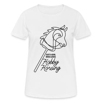 Juste une fille qui adore le passe-temps de monture | Équitation - T-shirt respirant Femme - blanc - Devant - AI Model Female 172 dark (172cm)
