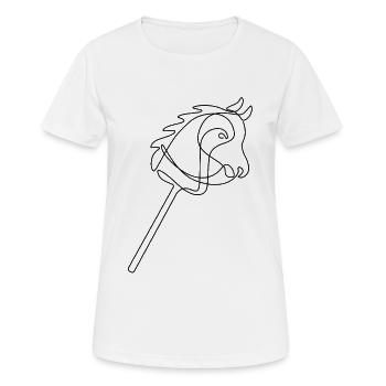 Montage amateur | Équitation | Sports | Don - T-shirt respirant Femme - blanc - Devant - AI Model Female 172 dark (172cm)