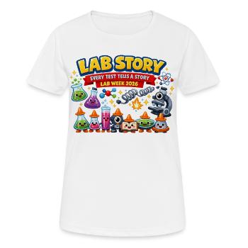 Lab Story Lab Week 2026 - Women's Breathable T-Shirt - white - Front - AI Model Female 172 dark (172cm)