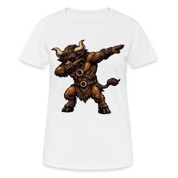 Dab du Minotaure - T-shirt respirant Femme - blanc - Devant - AI Model Female 172 dark (172cm)