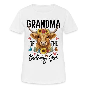 Grandma Of The Birthday Girl - Frauen T-Shirt atmungsaktiv - Weiß - Vorne - AI Model Female 172 dark (172cm)