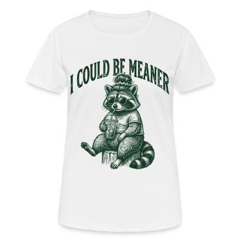 Ich könnte gemeiner, lustiger Waschbär sein - Frauen T-Shirt atmungsaktiv - Weiß - Vorne - AI Model Female 172 dark (172cm)
