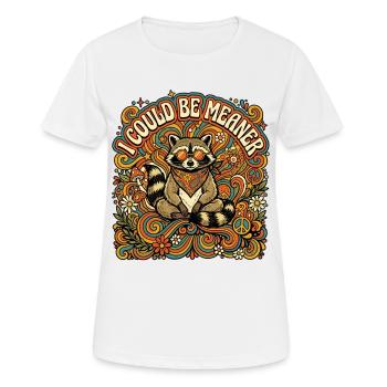 Ich könnte gemeiner, lustiger Waschbär sein - Frauen T-Shirt atmungsaktiv - Weiß - Vorne - AI Model Female 172 dark (172cm)