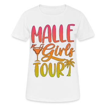 Fête de fin d’année du circuit des filles à Majorque - T-shirt respirant Femme - blanc - Devant - AI Model Female 172 dark (172cm)