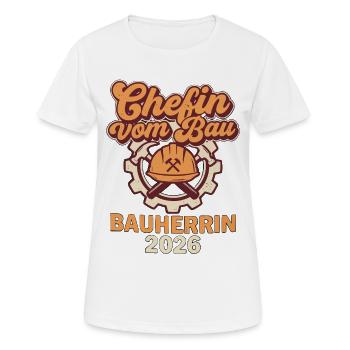 Head of Construction Builder 2026 Retro - Women's Breathable T-Shirt - white - Front - AI Model Female 172 dark (172cm)