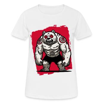 Karmesinäugiger Schattenbär - Frauen T-Shirt atmungsaktiv - Weiß - Vorne - AI Model Female 172 dark (172cm)