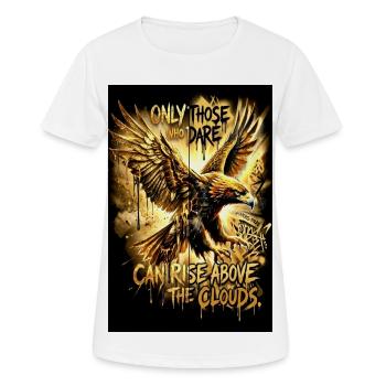 Adler Poster Motivation Spruch Wandbild  - Frauen T-Shirt atmungsaktiv - Weiß - Vorne - AI Model Female 172 dark (172cm)