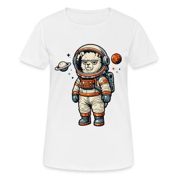 Alpaca Astronaut in Space Space Adventure - Women's Breathable T-Shirt - white - Front - AI Model Female 172 dark (172cm)