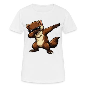 Martre à tamponner - T-shirt respirant Femme - blanc - Devant - AI Model Female 172 dark (172cm)