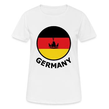 Imperial Germany Wagon Flag Semicircle - Women's Breathable T-Shirt - white - Front - AI Model Female 172 dark (172cm)