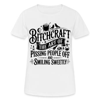 Bitchcraft Design : L’art d’énerver les gens - T-shirt respirant Femme - blanc - Devant - AI Model Female 172 dark (172cm)