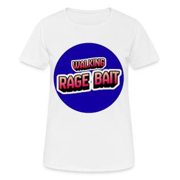 Appât de rage ambulant - T-shirt respirant Femme - blanc - Devant - AI Model Female 172 dark (172cm)