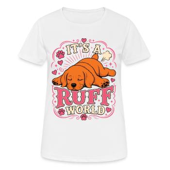 Labrador Ruff World Puppy Shirt - Women's Breathable T-Shirt - white - Front - AI Model Female 172 dark (172cm)