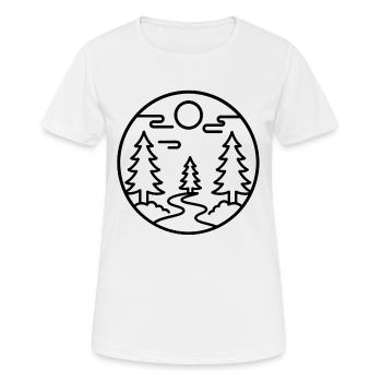 Moonforest Path Silhouette - Women's Breathable T-Shirt - white - Front - AI Model Female 172 dark (172cm)