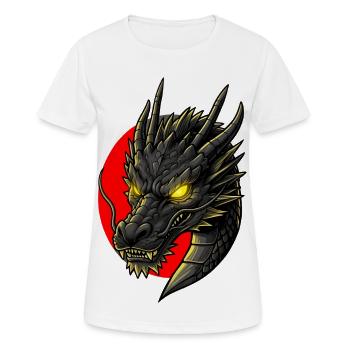 Tête de dragon d’Asie - T-shirt respirant Femme - blanc - Devant - AI Model Female 172 dark (172cm)