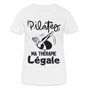 Pilates Ma Thérapie Légale - T-shirt respirant Femme - blanc - Devant - AI Model Female 172 dark (172cm)