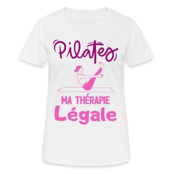 Pilates Ma Thérapie Légale - T-shirt respirant Femme - blanc - Devant - AI Model Female 172 dark (172cm)