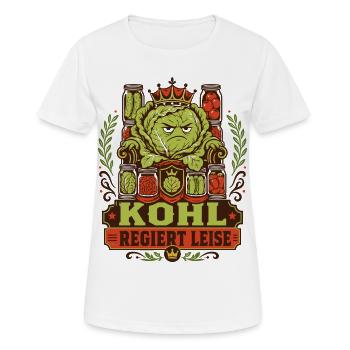Kohl regiert leise - Frauen T-Shirt atmungsaktiv - Weiß - Vorne - AI Model Female 172 dark (172cm)