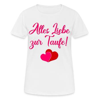 Taufsprüche Taufe Baby - Frauen T-Shirt atmungsaktiv - Weiß - Vorne - AI Model Female 172 dark (172cm)