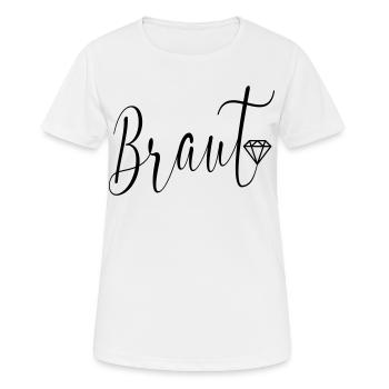 Hochzeit Diamanten Braut - Frauen T-Shirt atmungsaktiv - Weiß - Vorne - AI Model Female 172 dark (172cm)