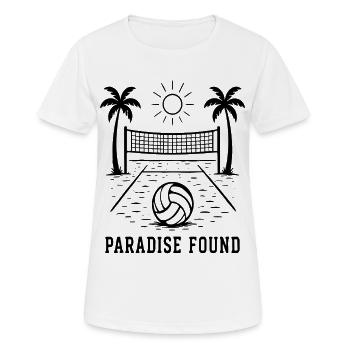 Paradise Found Beach Volleyball Sommer Paradies - Frauen T-Shirt atmungsaktiv - Weiß - Vorne - AI Model Female 172 dark (172cm)