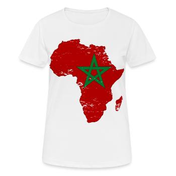 Pavillon du Maroc Afrique - T-shirt respirant Femme - blanc - Devant - AI Model Female 172 dark (172cm)