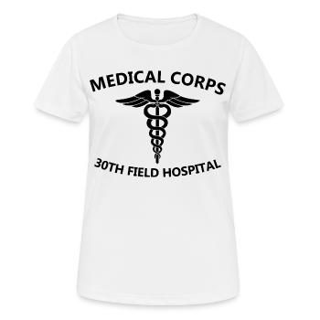 30th Field Hospital - Vintage Medical Corps - Frauen T-Shirt atmungsaktiv - Weiß - Vorne - AI Model Female 172 dark (172cm)