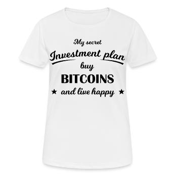 Bitcoin Investment Plan - Frauen T-Shirt atmungsaktiv - Weiß - Vorne - AI Model Female 172 dark (172cm)