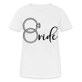 Bague de fiançailles mariée - T-shirt respirant Femme - blanc - Devant - AI Model Female 172 dark (172cm)