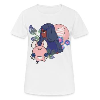 Chauve-souris Kawaii & Prothèse magique - T-shirt respirant Femme - blanc - Devant - AI Model Female 172 dark (172cm)