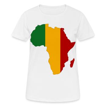 Mali Drapeau Afrique - T-shirt respirant Femme - blanc - Devant - AI Model Female 172 dark (172cm)