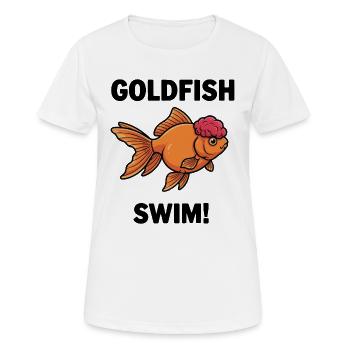 Poisson Rouge Oranda Swim Goldfish Zen - Women's Breathable T-Shirt - white - Front - AI Model Female 172 dark (172cm)