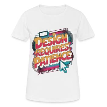 Le design de graphiste nécessite un artiste visuel - T-shirt respirant Femme - blanc - Devant - AI Model Female 172 dark (172cm)