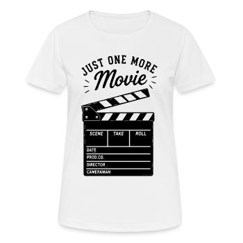 Just one more Movie Filmklappe für Cineasten - Frauen T-Shirt atmungsaktiv - Weiß - Vorne - AI Model Female 172 dark (172cm)