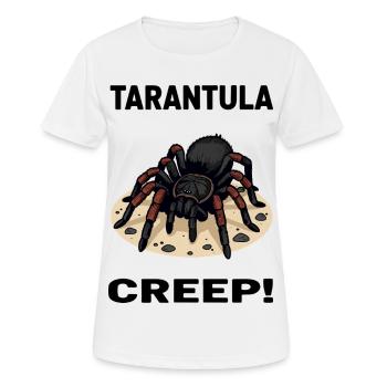 Mygale Creep Tarantula Araignée Exotique - T-shirt respirant Femme - blanc - Devant - AI Model Female 172 dark (172cm)