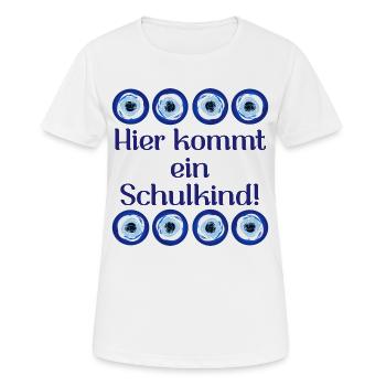 Nazar Auge Schulkind - Frauen T-Shirt atmungsaktiv - Weiß - Vorne - AI Model Female 172 dark (172cm)