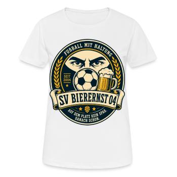 SV Bierernst 04 - Frauen T-Shirt atmungsaktiv - Weiß - Vorne - AI Model Female 172 dark (172cm)