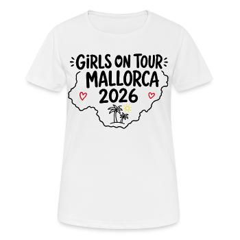 Malle 2026 Girls On Tour Mallorca 2026 - Frauen T-Shirt atmungsaktiv - Weiß - Vorne - AI Model Female 172 dark (172cm)