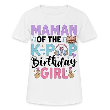 Maman of The K-Pop Birthday Girl - Women's Breathable T-Shirt - white - Front - AI Model Female 172 dark (172cm)