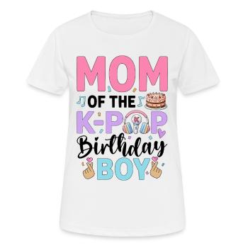 Mom of The K-Pop Birthday Boy - Women's Breathable T-Shirt - white - Front - AI Model Female 172 dark (172cm)