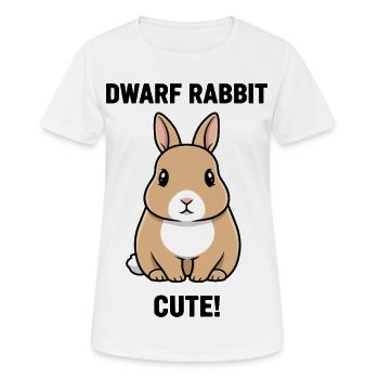 Dwarf Rabbit Dwarf Cute Rabbit Fetish - Women's Breathable T-Shirt - white - Front - AI Model Female 172 dark (172cm)
