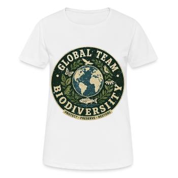 Écologie des écologues - T-shirt respirant Femme - blanc - Devant - AI Model Female 172 dark (172cm)
