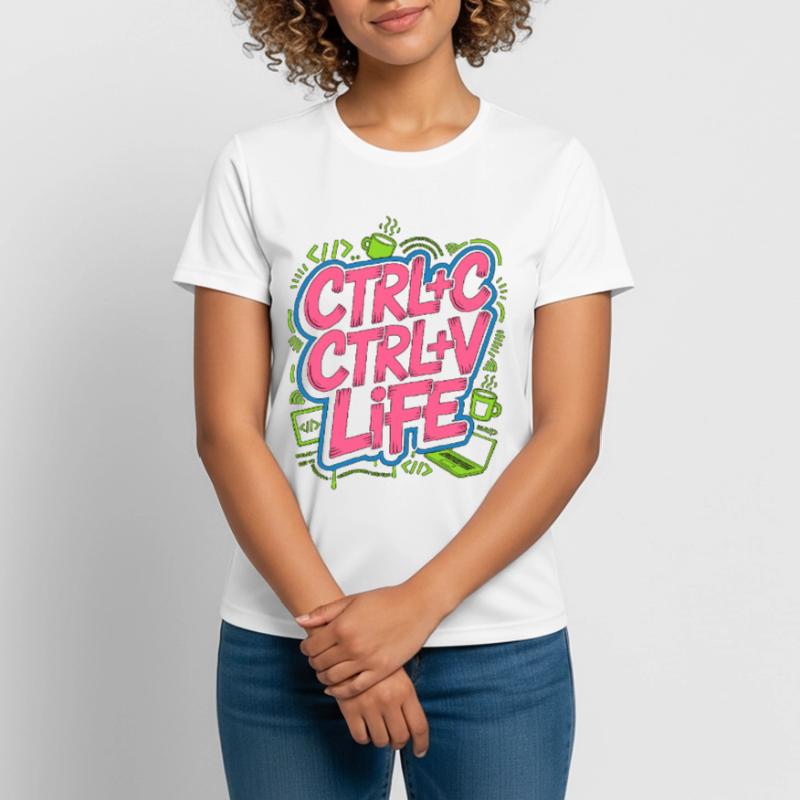 Remote Developer Ctrl+C Ctrl+V Life Web Developer Women's Breathable T-Shirt