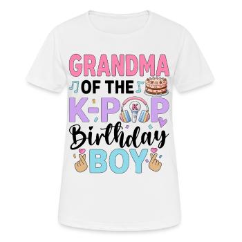 Grandma of The K-Pop Birthday Boy - Women's Breathable T-Shirt - white - Front - AI Model Female 172 dark (172cm)