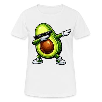 Tamponner l’avocat - T-shirt respirant Femme - blanc - Devant - AI Model Female 172 dark (172cm)